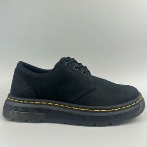 Dr. Martens Oxford Women Size 6 Black Crewson 3-Eye Leather Shoes NEW